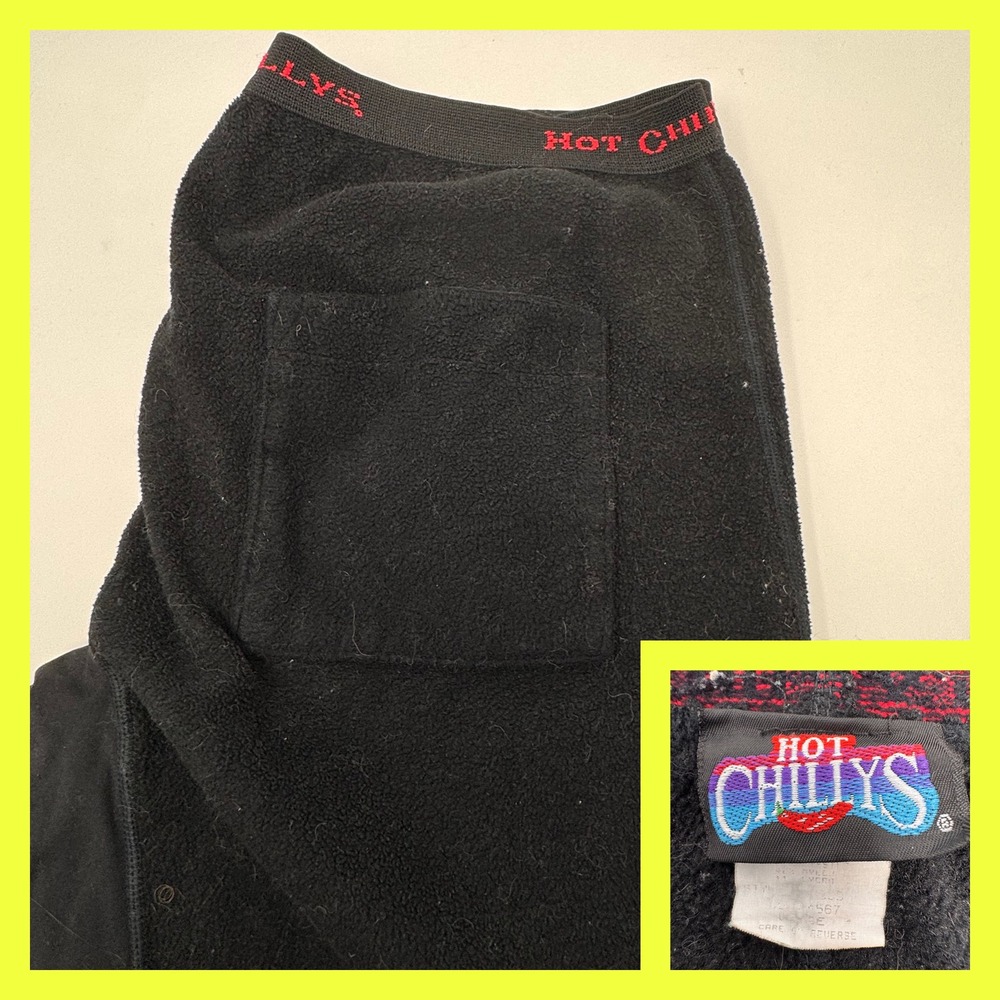 Vintage Hot Chillys Fleece Thermal Base Layer Pants - Made in‎ USA Size XL
